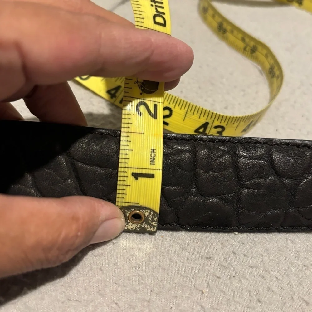 Ri-Ram Men’s Black Leather Belt Made in Mexico size 36
